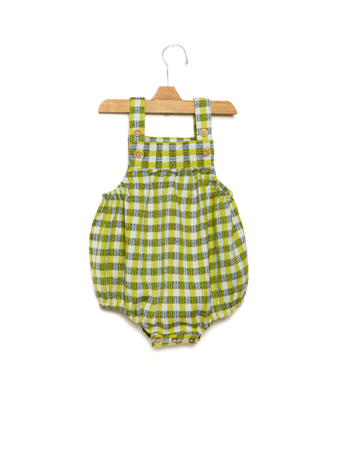 Yellow small checked playsuit - View all - Nícoli