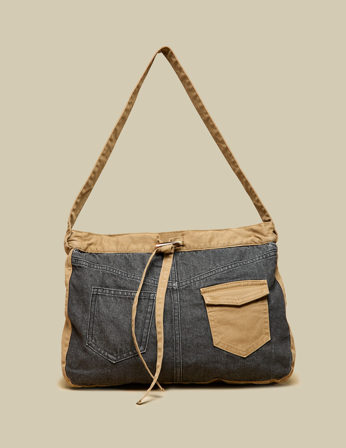 ANTHRACITE DENIM CONTRAST BAG