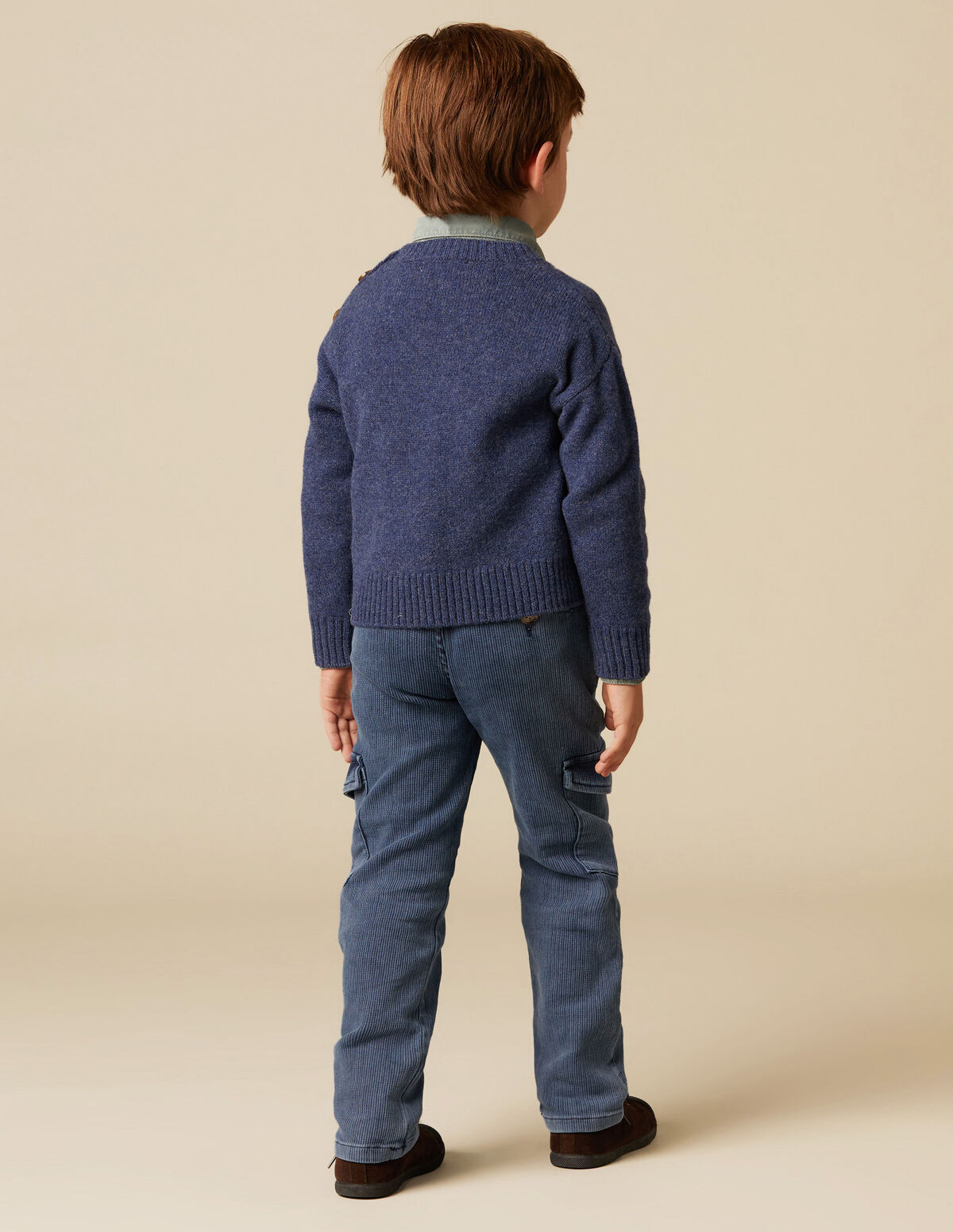BLUE BUTTONED JUMPER