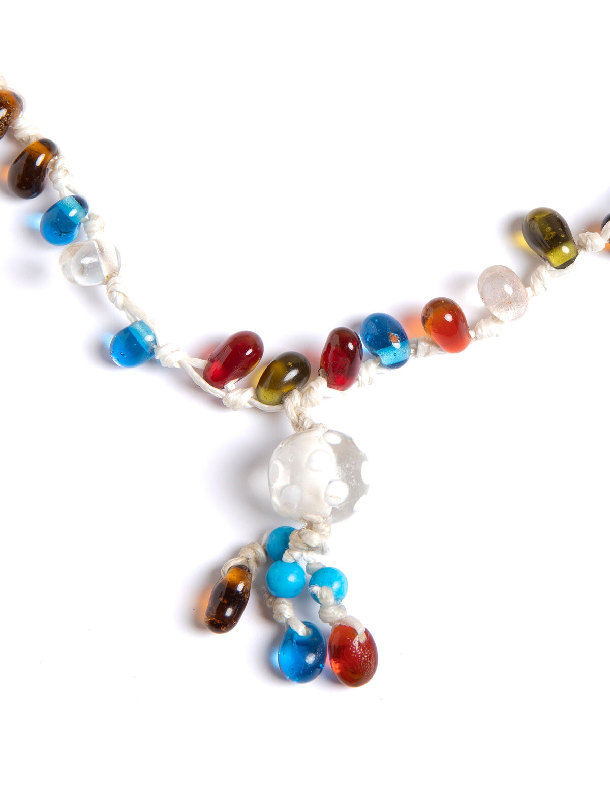 COLLIER CORDON PERLES VERRE
