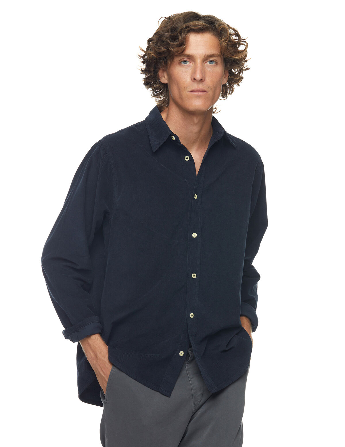 GREEN CORDUROY SHIRT