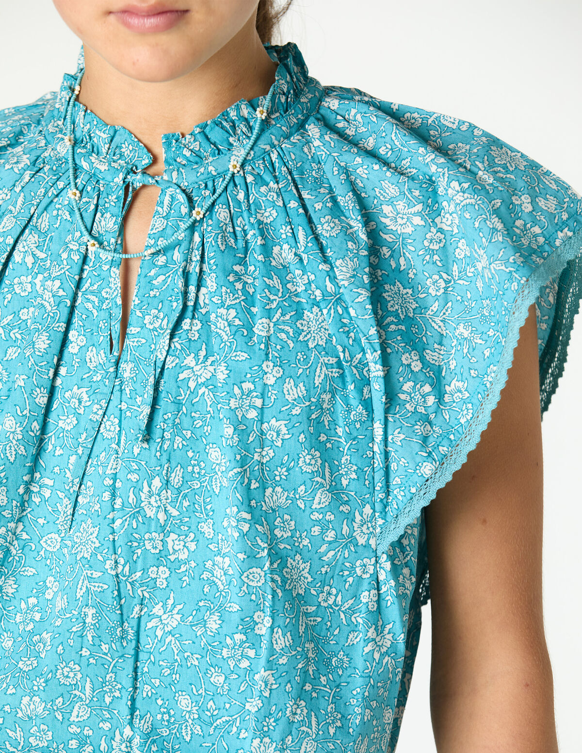 VESTIDO ESTAMPADO TECIDO ALGAE