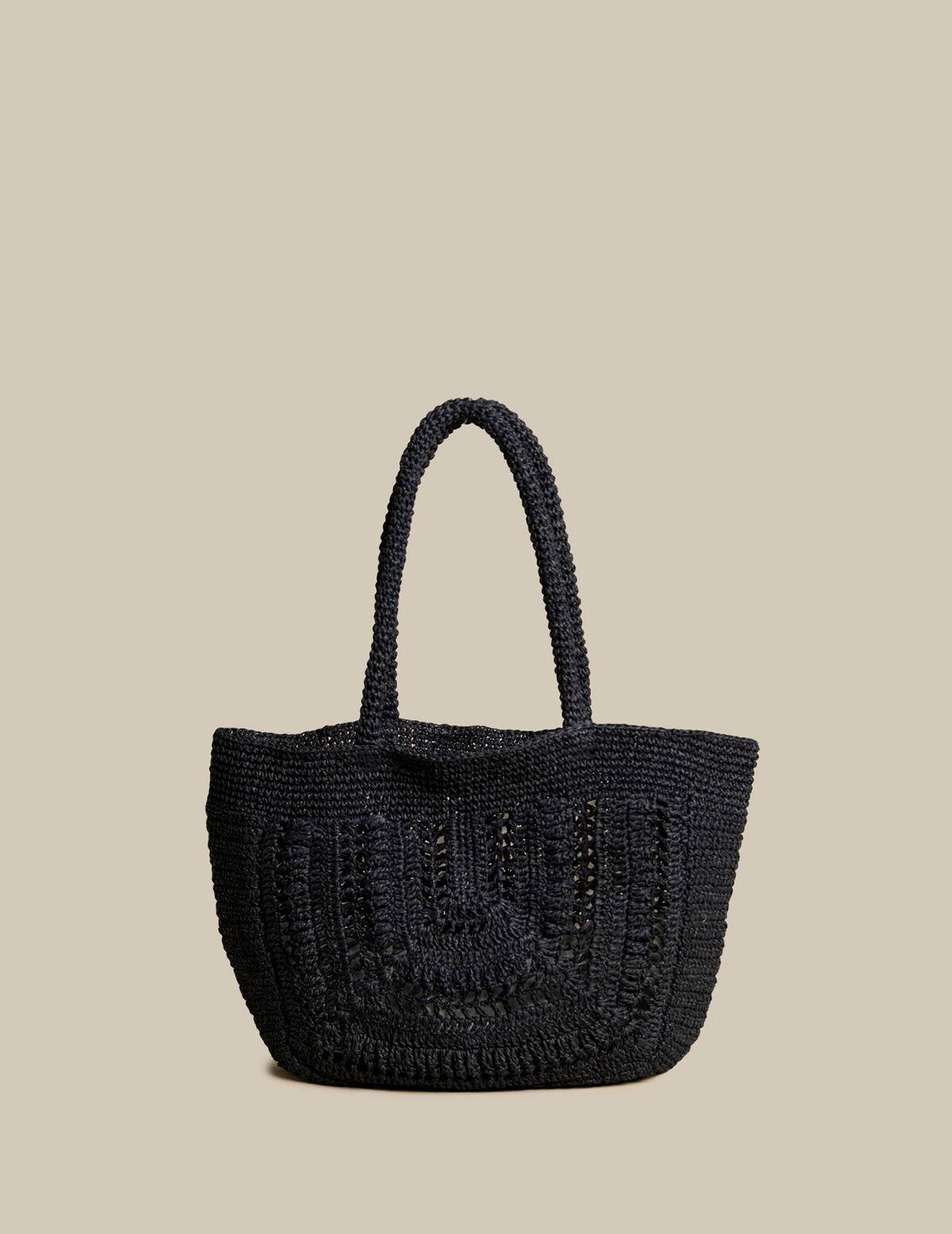 BOLSO GRANDE RAFIA ANTRACITA