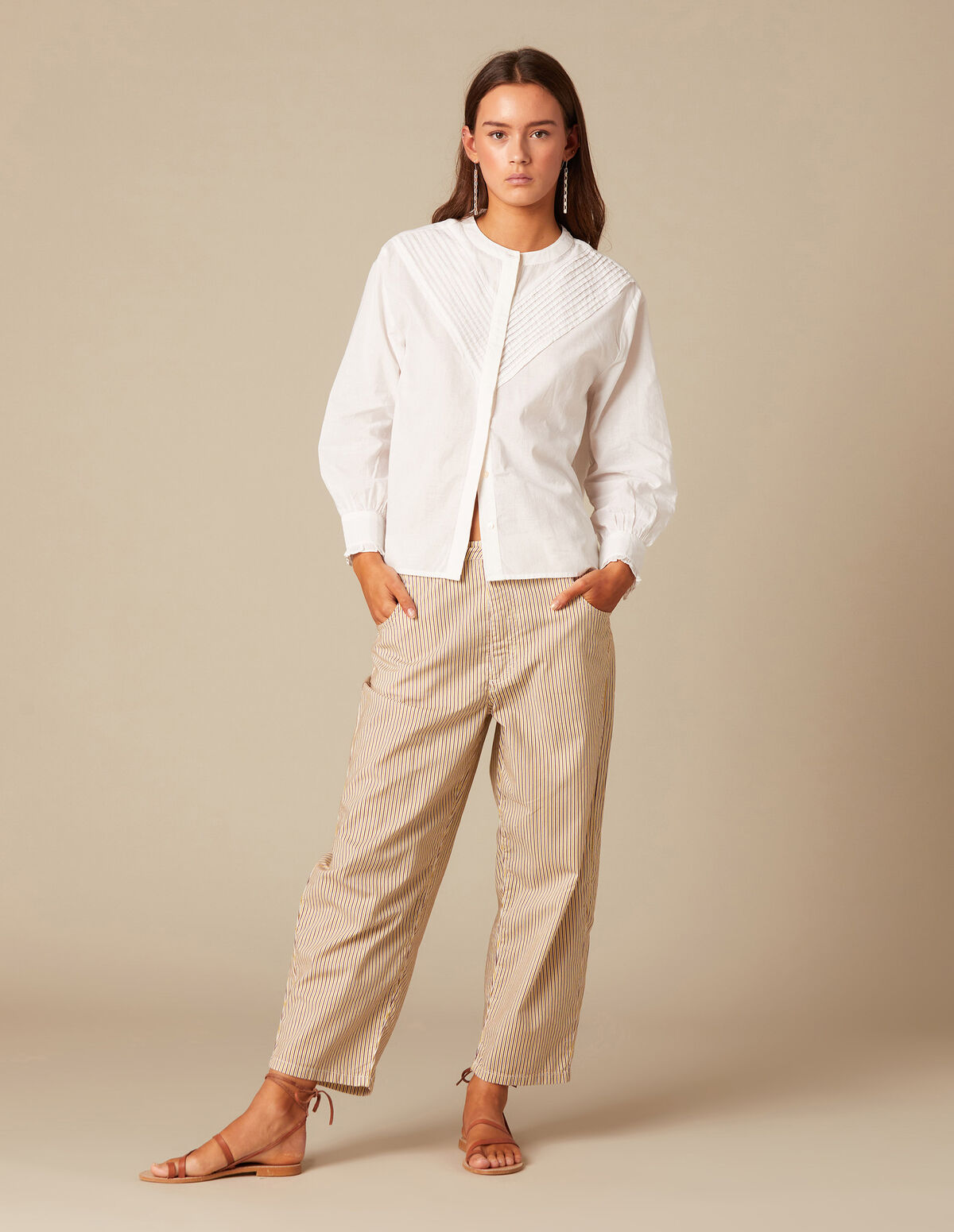 PANTALÓN MARRÓN RAYAS