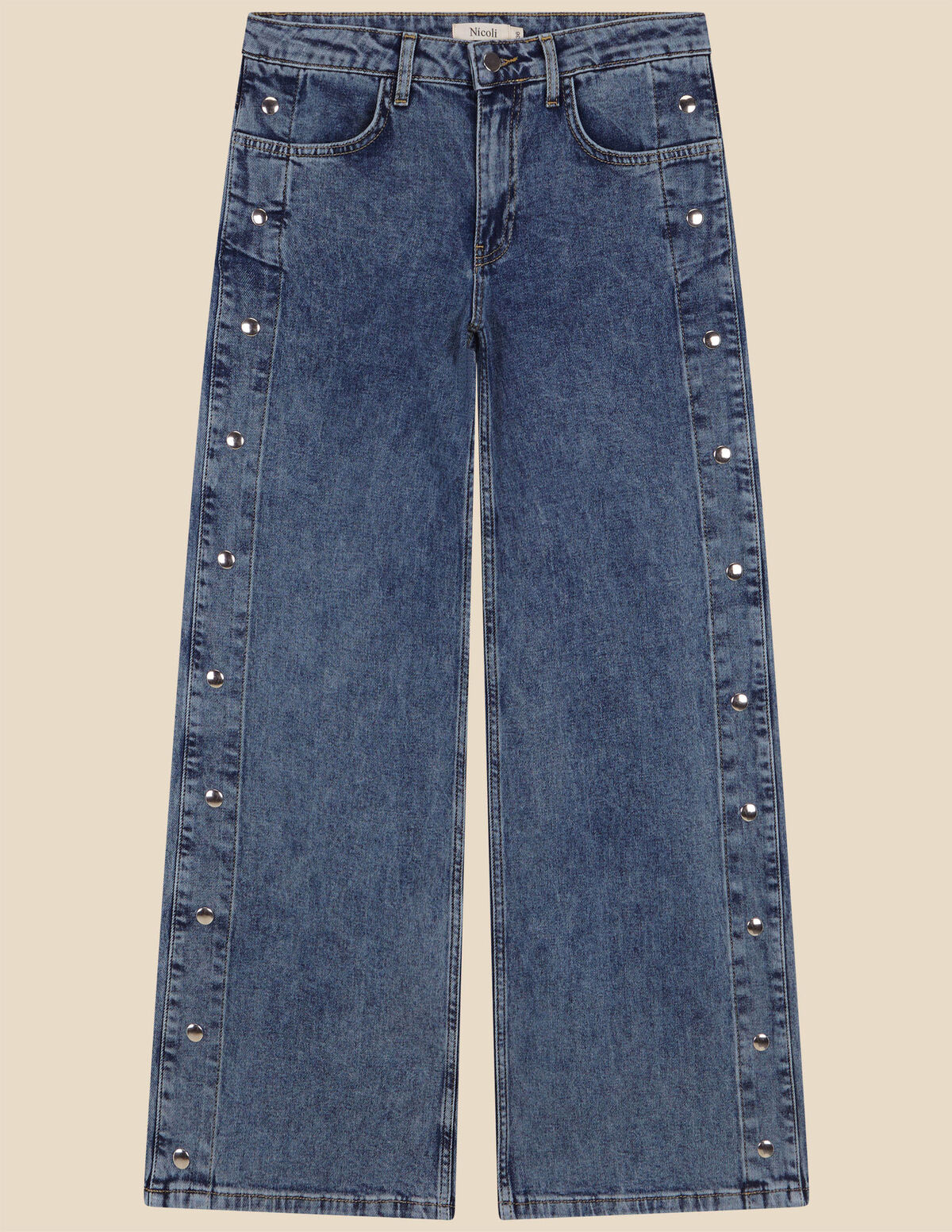 PANTALÓN AZUL BOTONES LATERALES