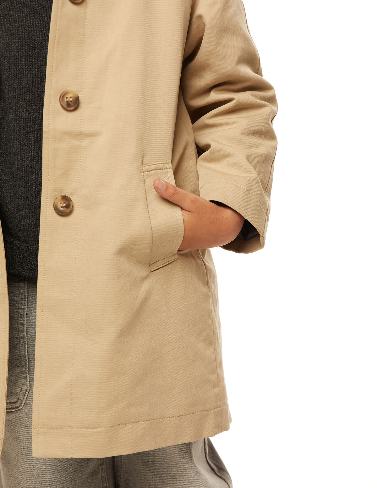 SAND-COLOURED TRENCH COAT