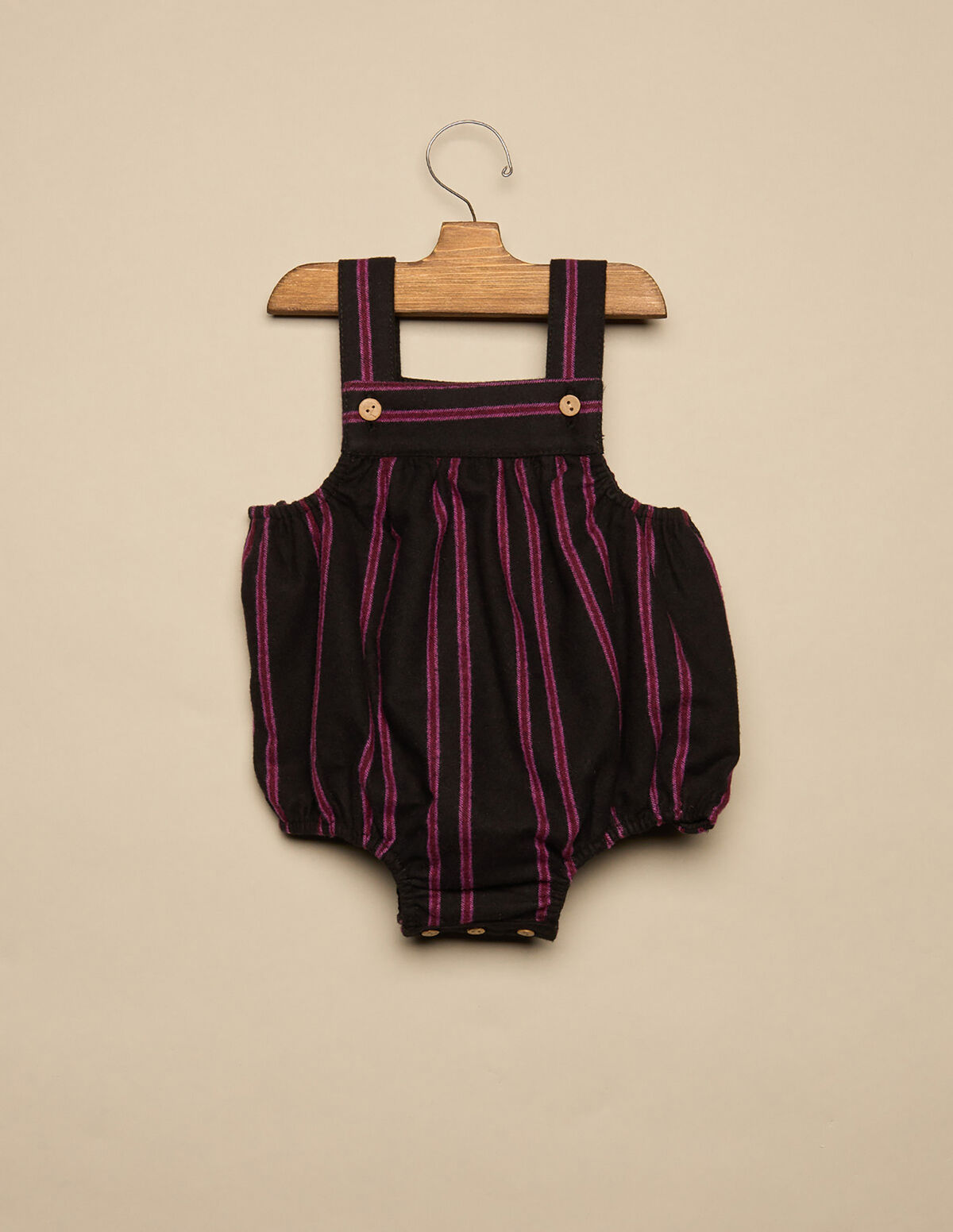 BLACK STRIPED PLAYSUIT