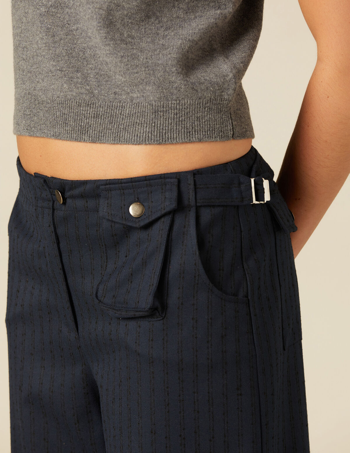 BLUE STRIPED TROUSERS 