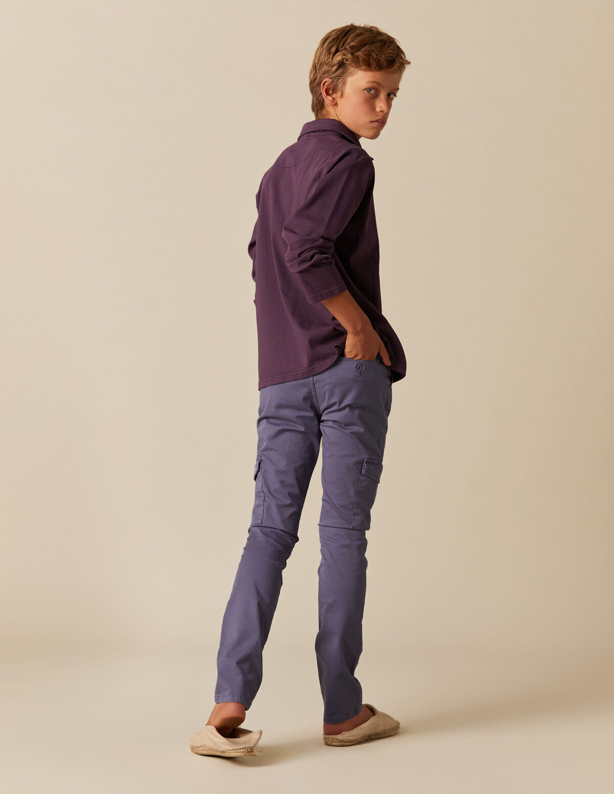 BLUE CARGO TROUSERS
