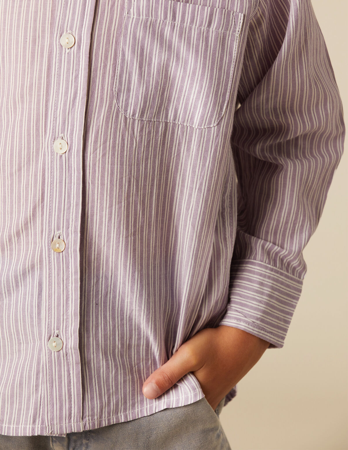 BLUE STRIPED SHIRT