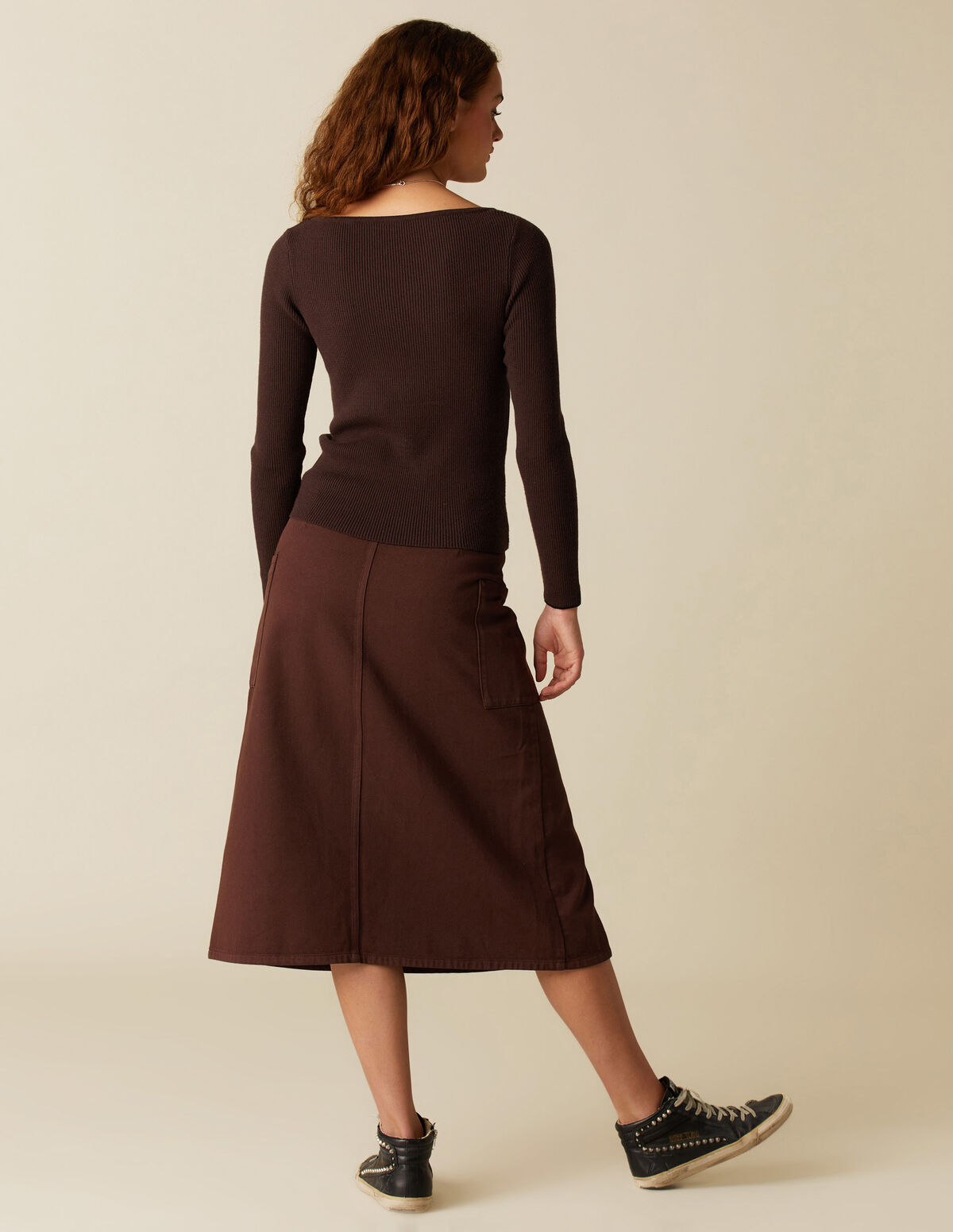 ECRU CROSSOVER SKIRT