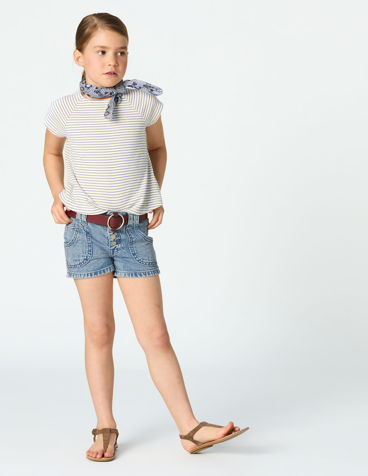 T-SHIRT RISCAS VERMELHAS 