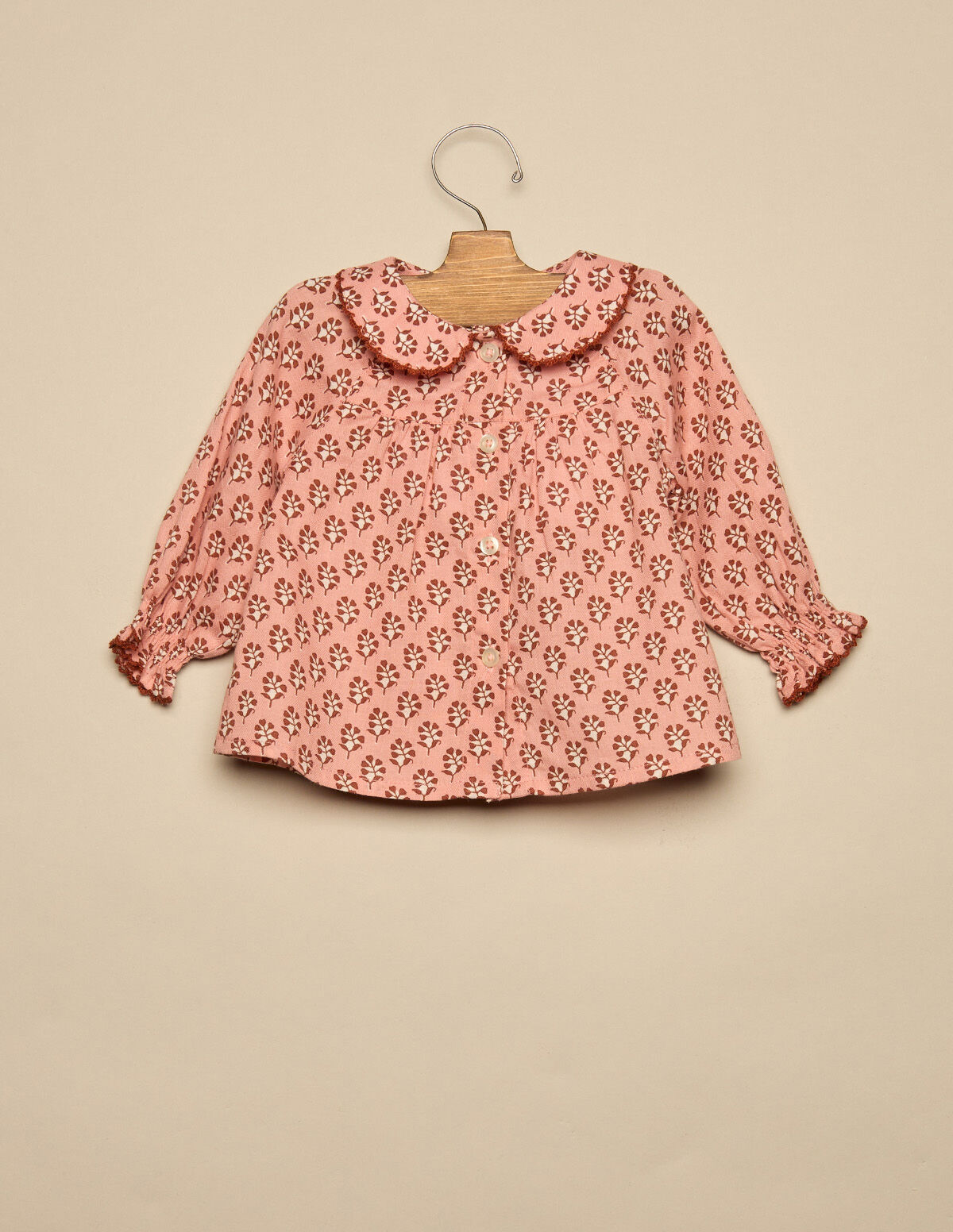 CAMISA CRUA FLOR CASTANHA