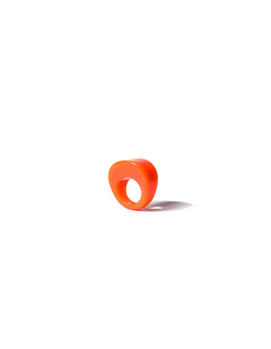 Anillo ovalado resina naranja - Anillos - Nícoli