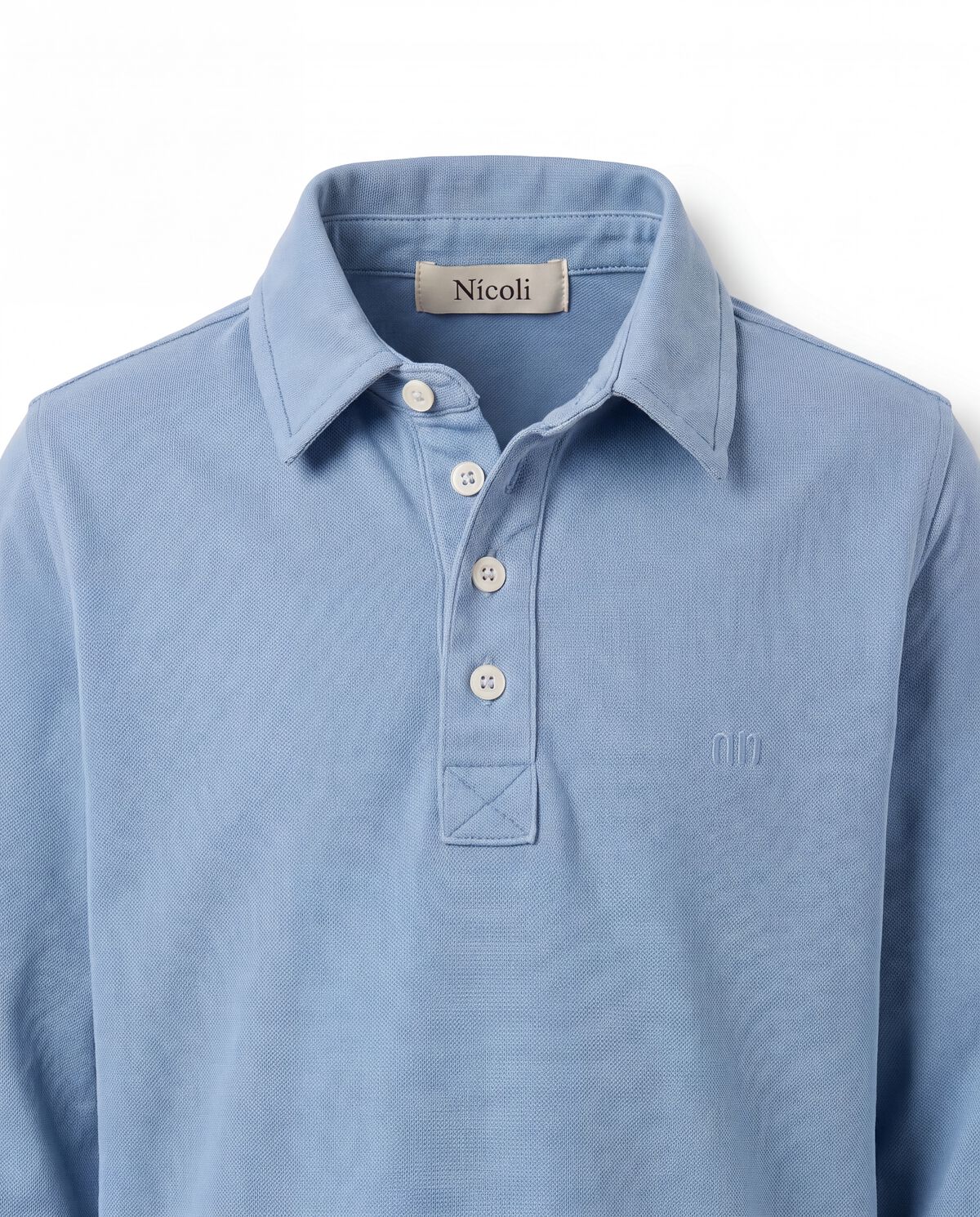 LIGHT BLUE 'nn' POLO SHIRT