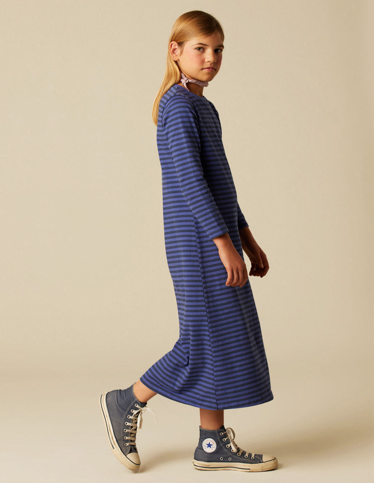 VESTIDO RAYAS AZUL