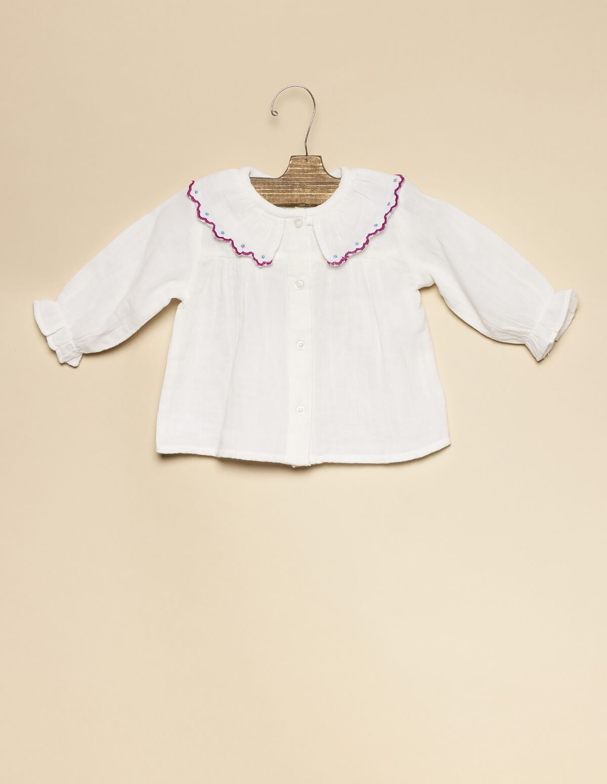 BERRY EMBROIDERED SHIRT