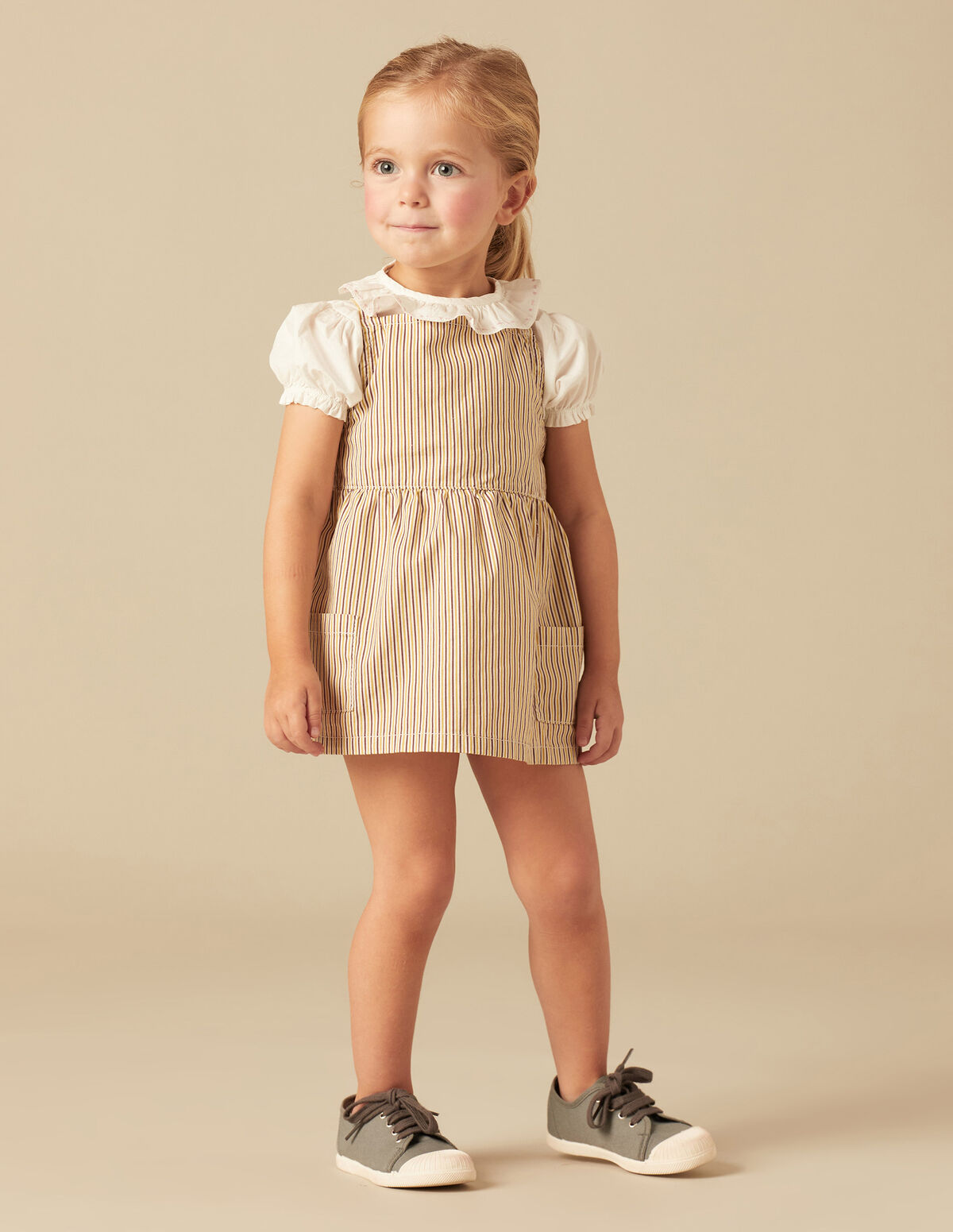 ROBE CHASUBLE MARRON RAYURES