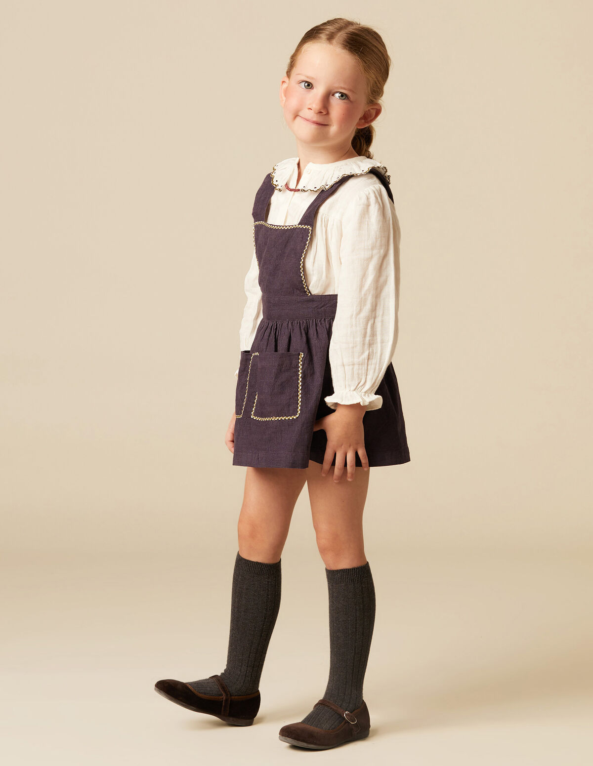 MOOR CORDUROY PINAFORE DRESS