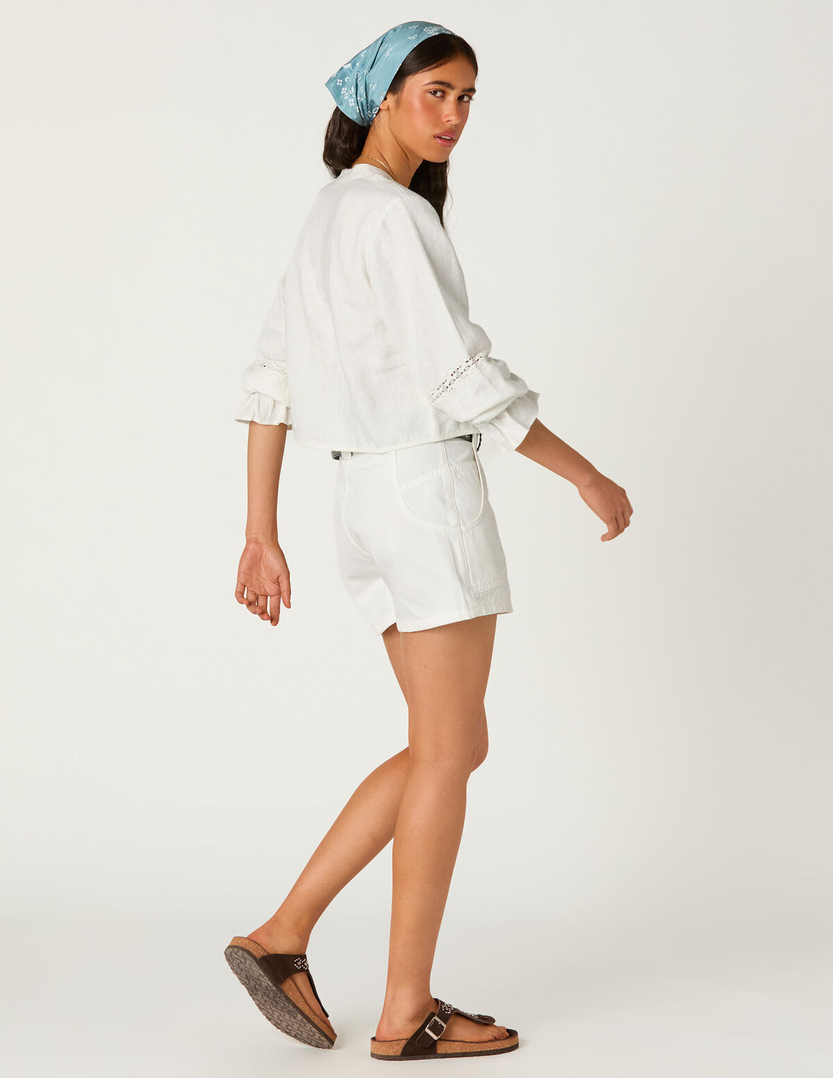 WHITE POCKET SHORTS