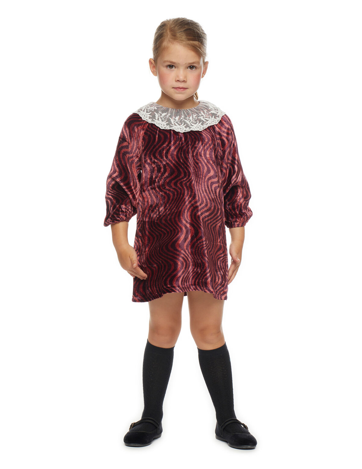 ROBE FINITIONS ONDULÉES VELOURS