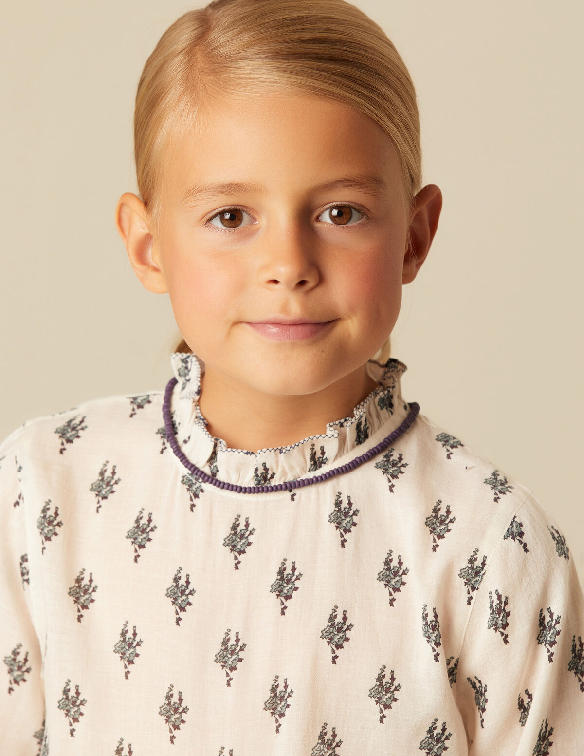 CHEMISE BOUQUETS BLEUE