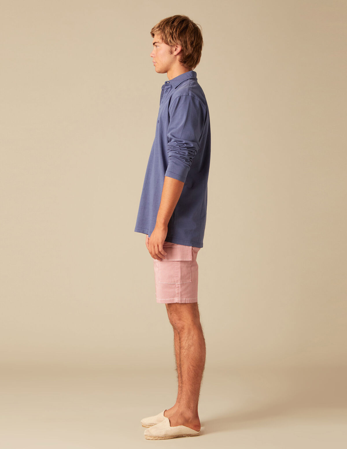 STRAWBERRY LONG-SLEEVED POLO SHIRT