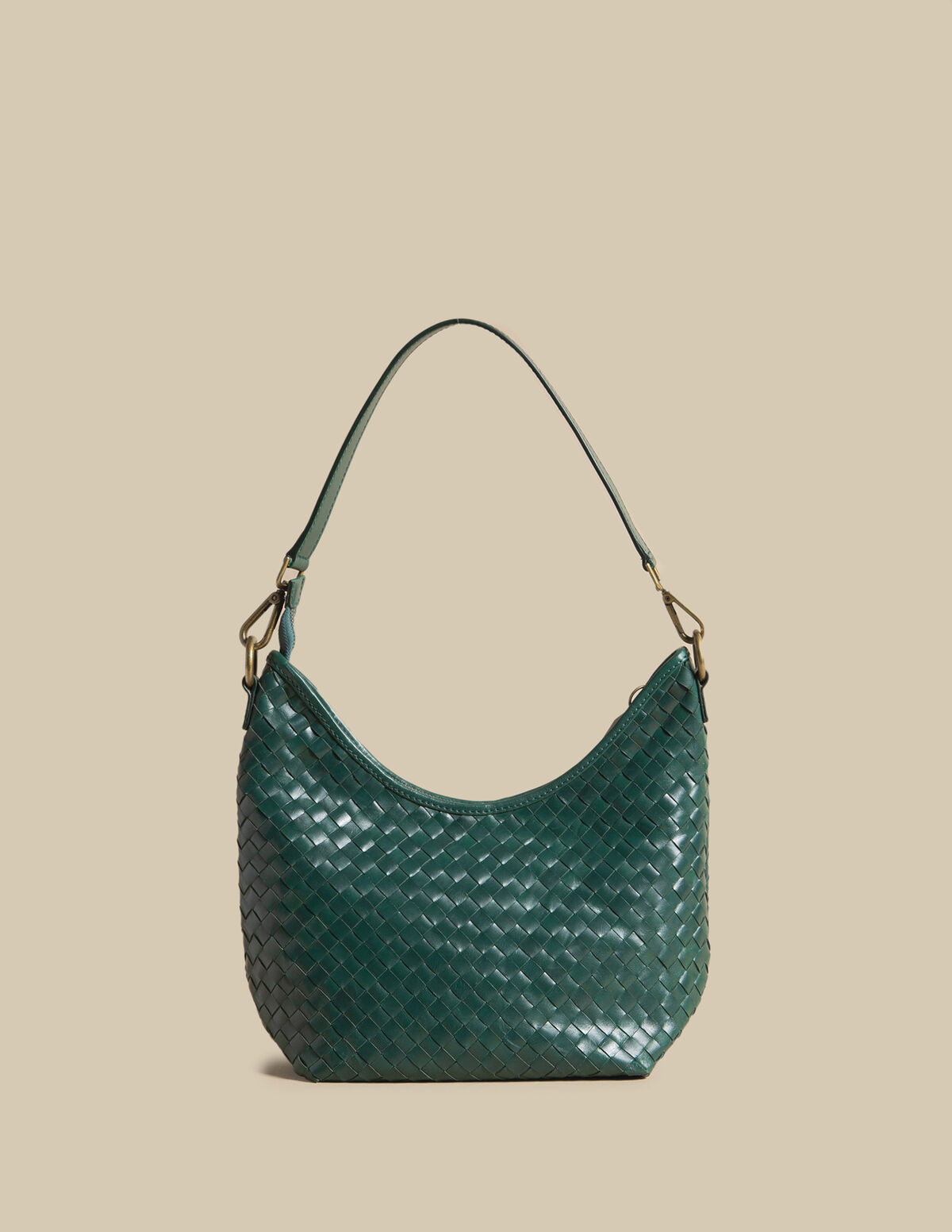 MINI BROWN BRAIDED BAG