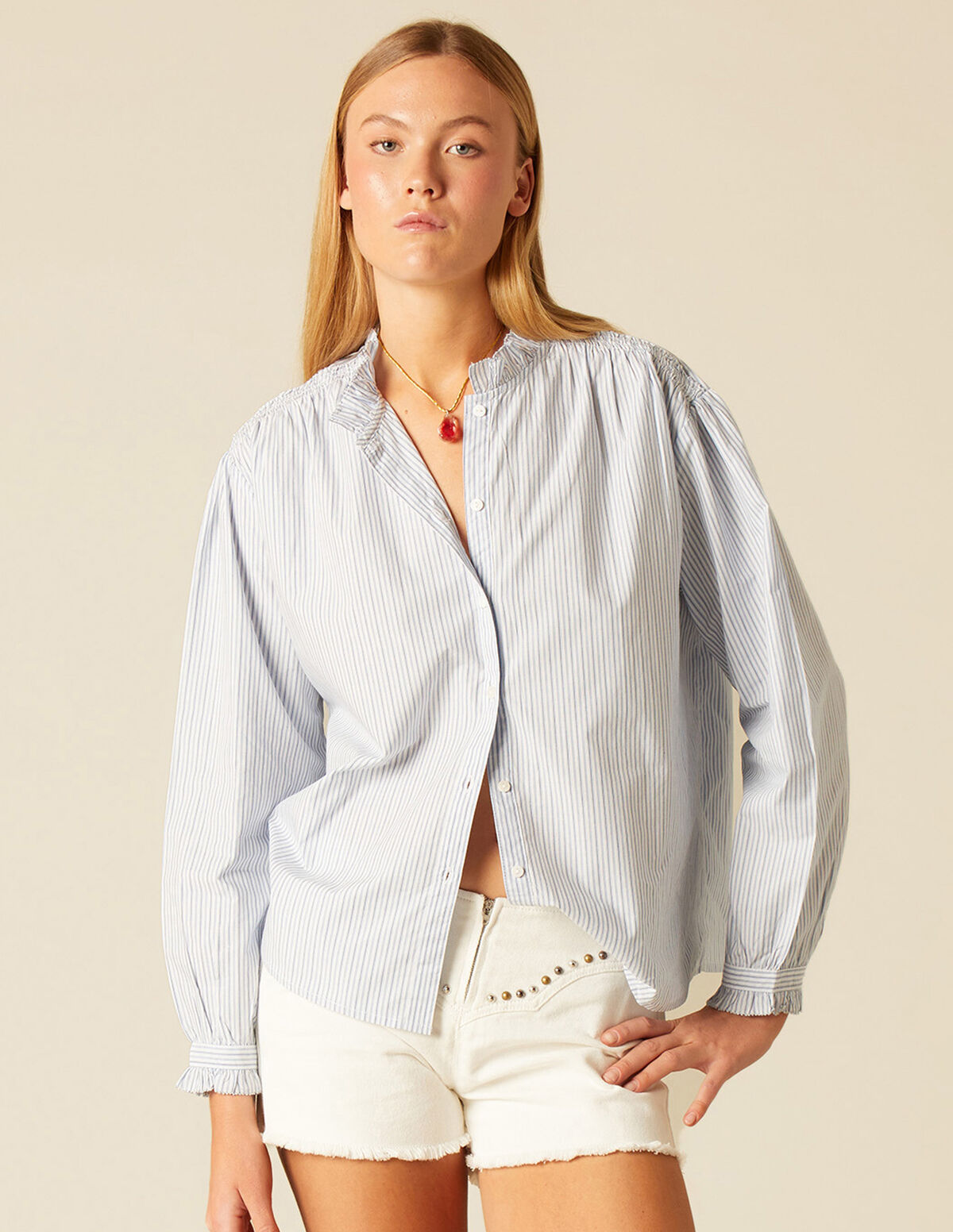 CHEMISE RAYURES BLEUE