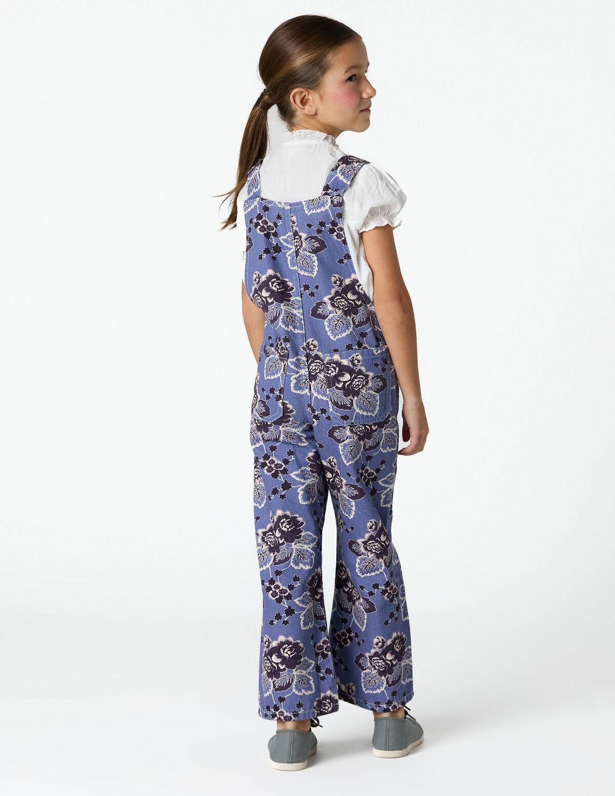 SALOPETTE PRINT VINTAGE BLEU D'ANILINE