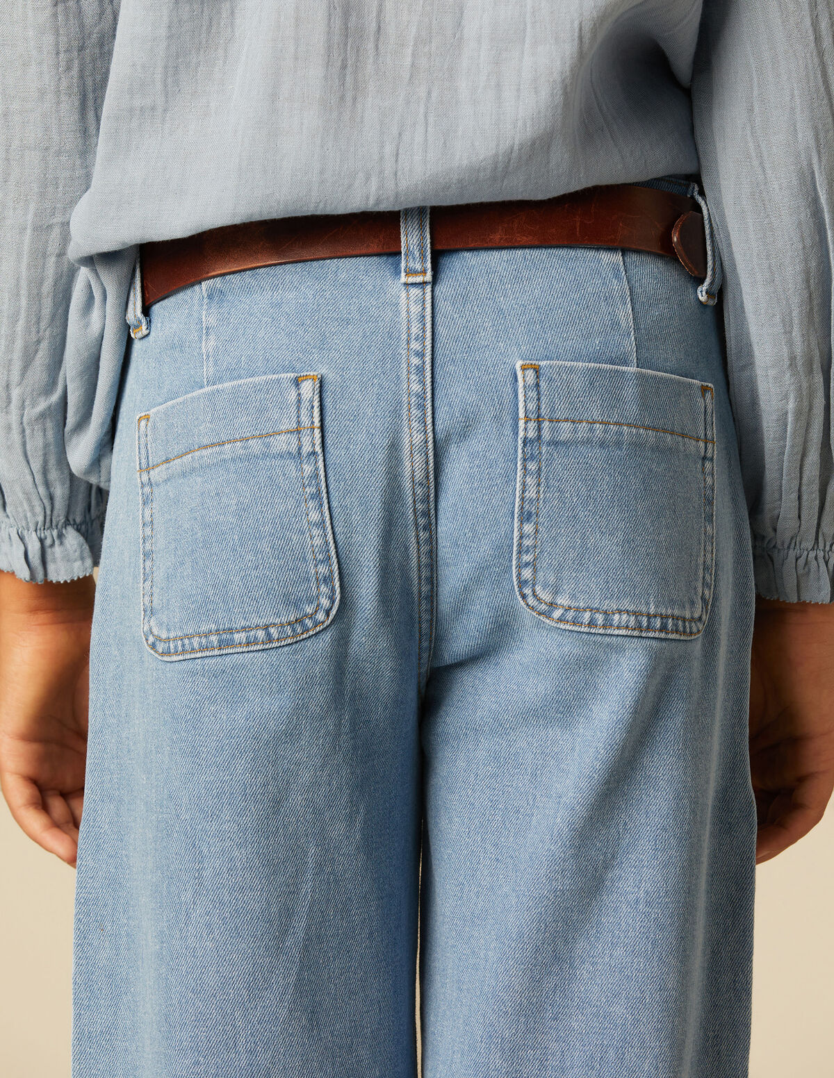 BLUE WIDE LEG JEANS