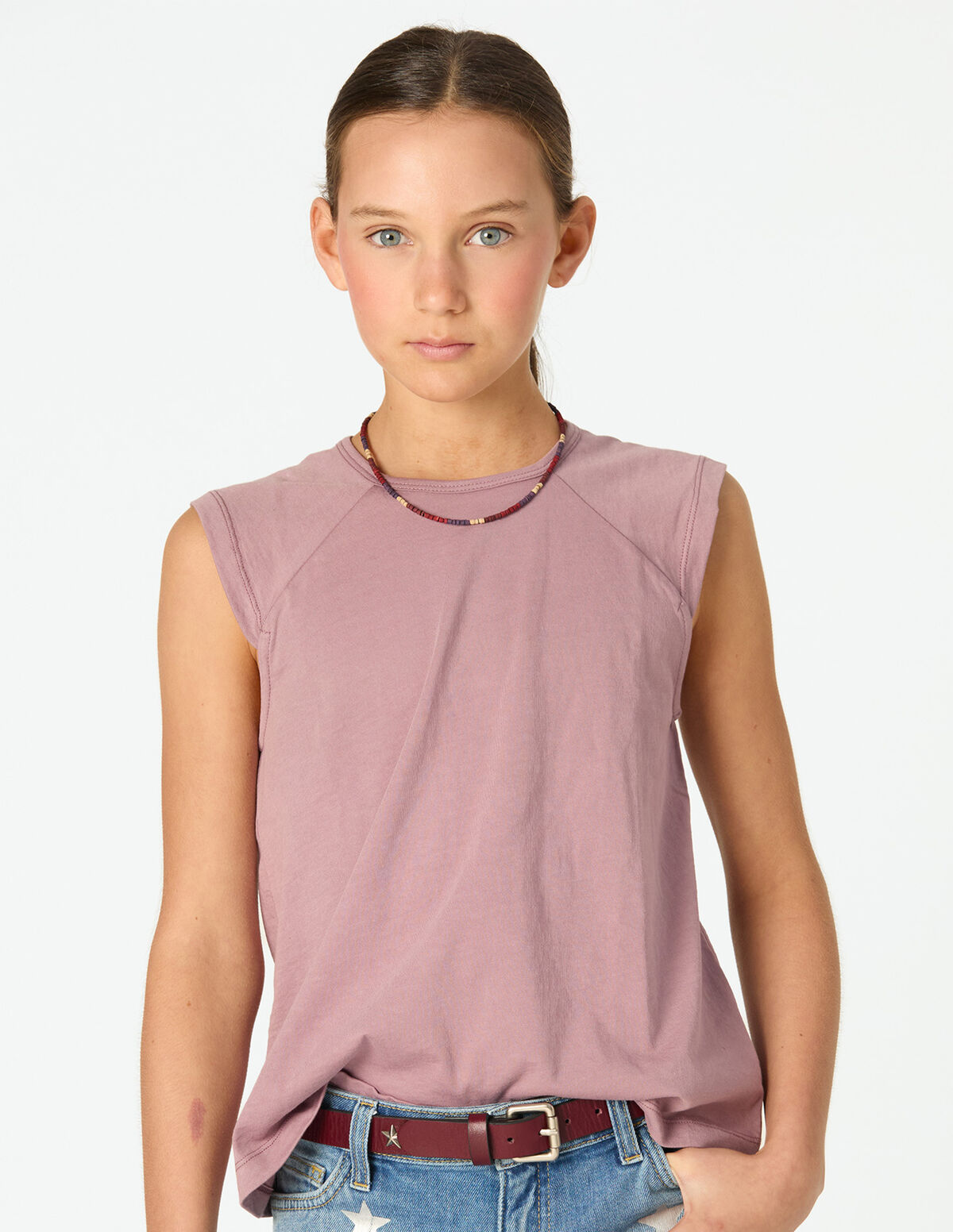 T-SHIRT SEM MANGAS RANGL&Atilde; ANIL