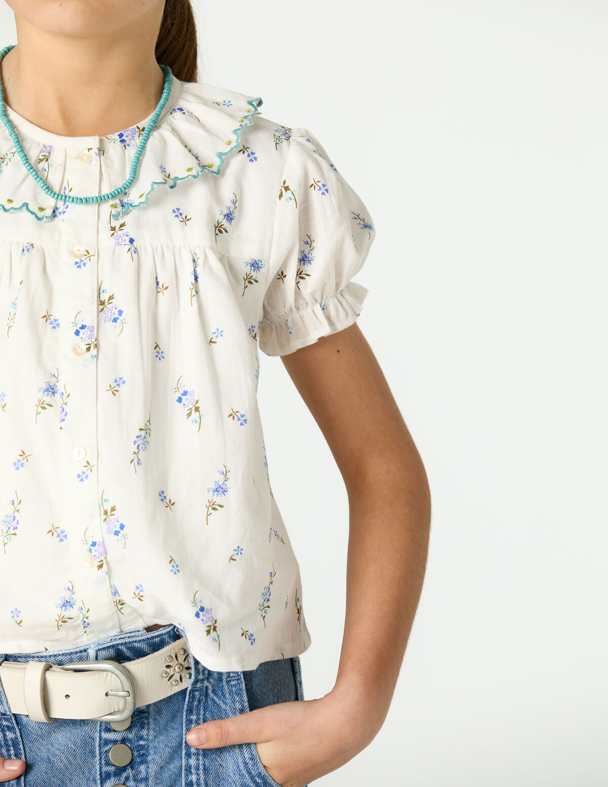 CAMISA ESTAMPADA FLOWER BLUE