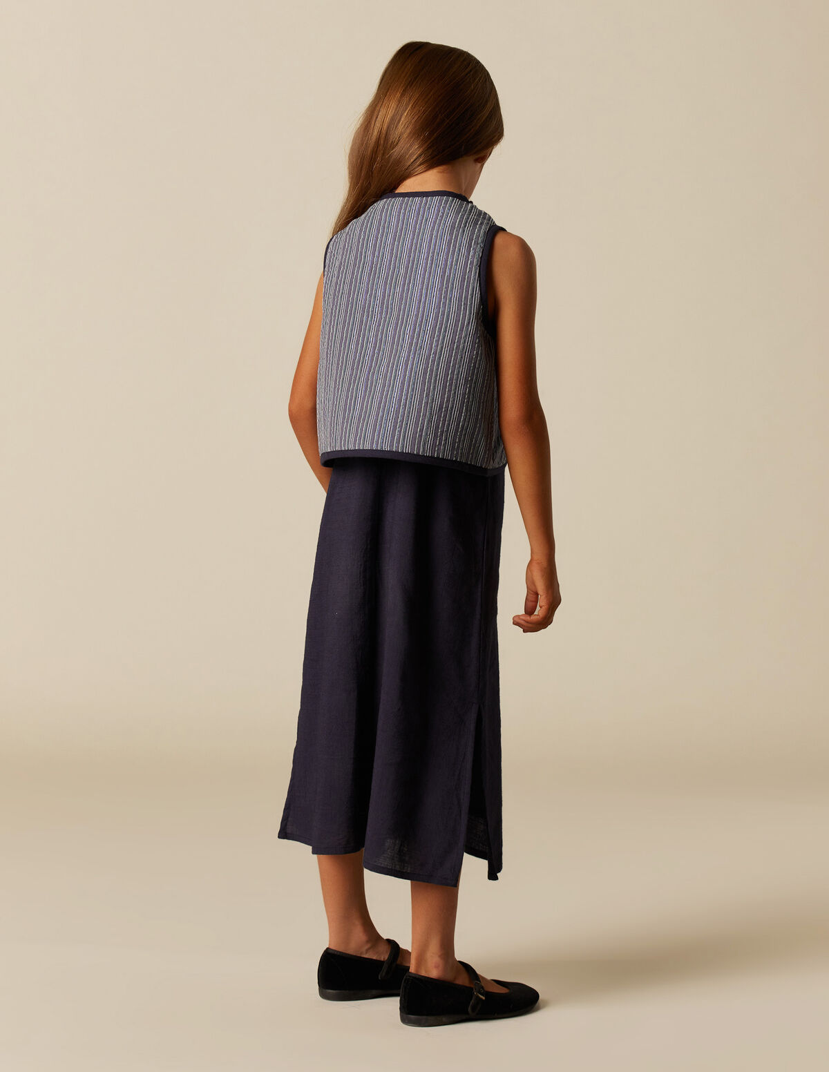 COLETE RISCA AZUL LÚREX