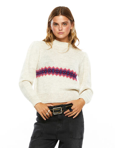 Berry fretwork pattern jumper - View all > - Nícoli