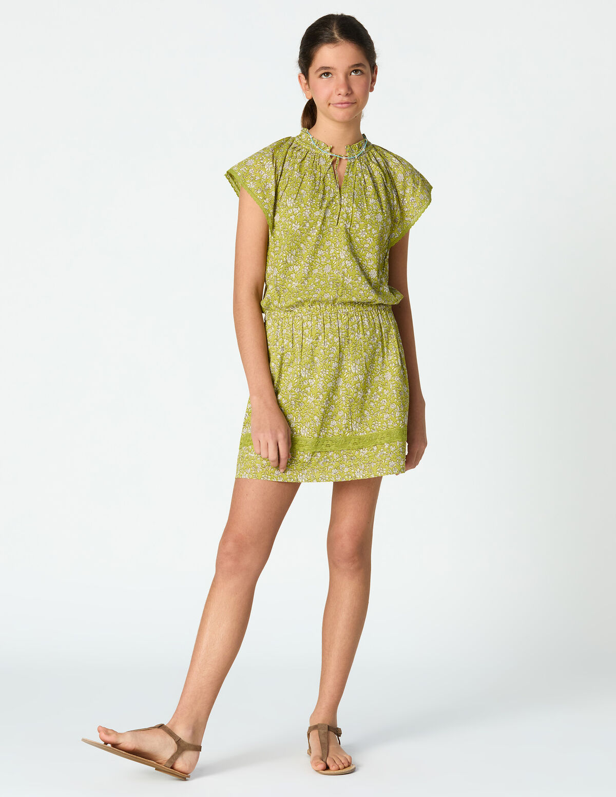 VESTIDO ESTAMPADO TECIDO ALGAE