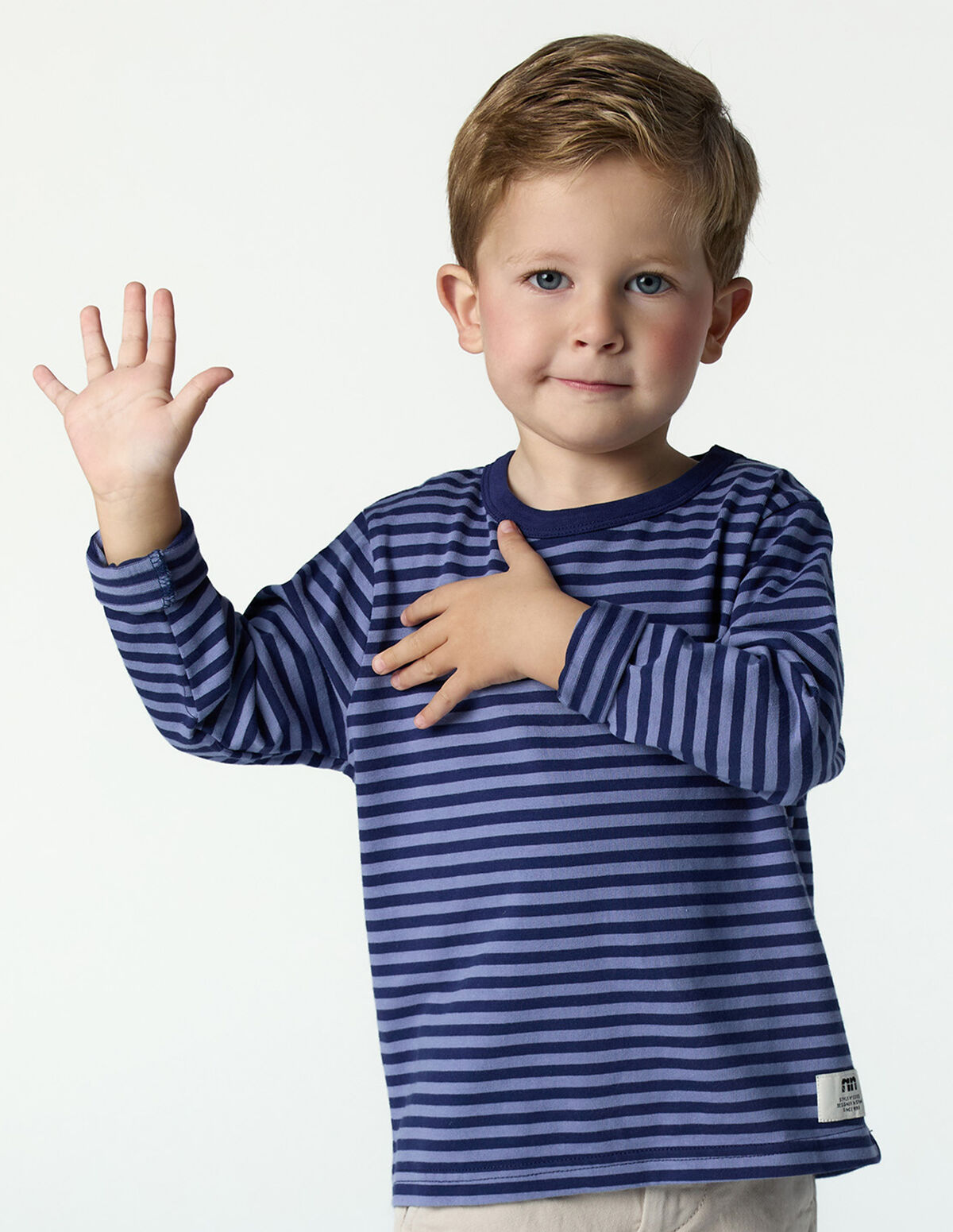BLUE STRIPED T-SHIRT