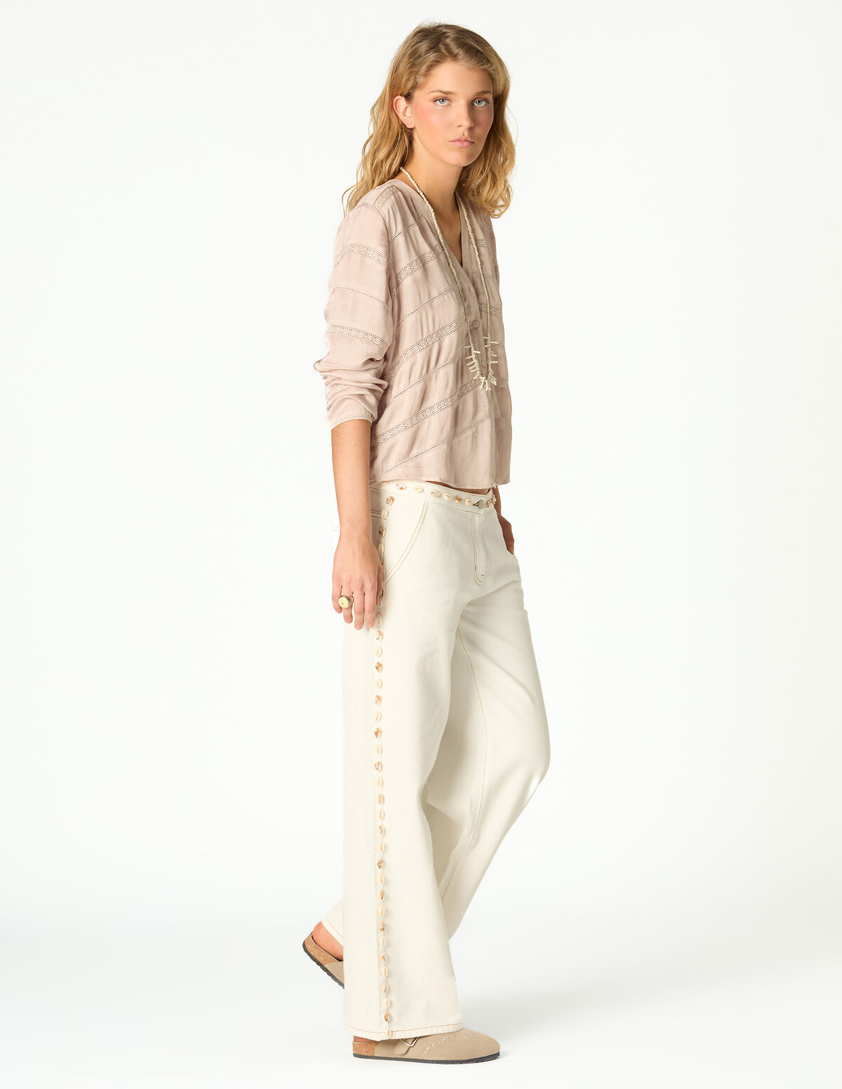 ANTHRACITE LACE SHIRT