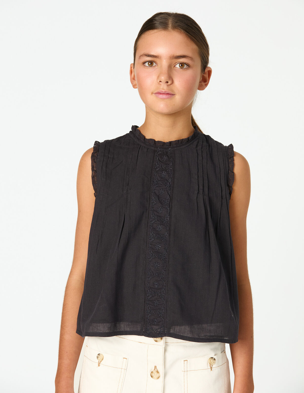 TOP NERVURAS ANTRACITE