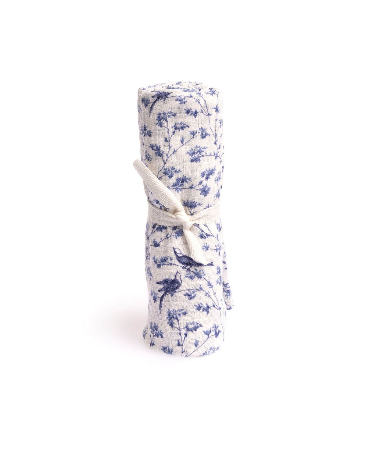 BLUE BAMBOO PRINT MUSLIN