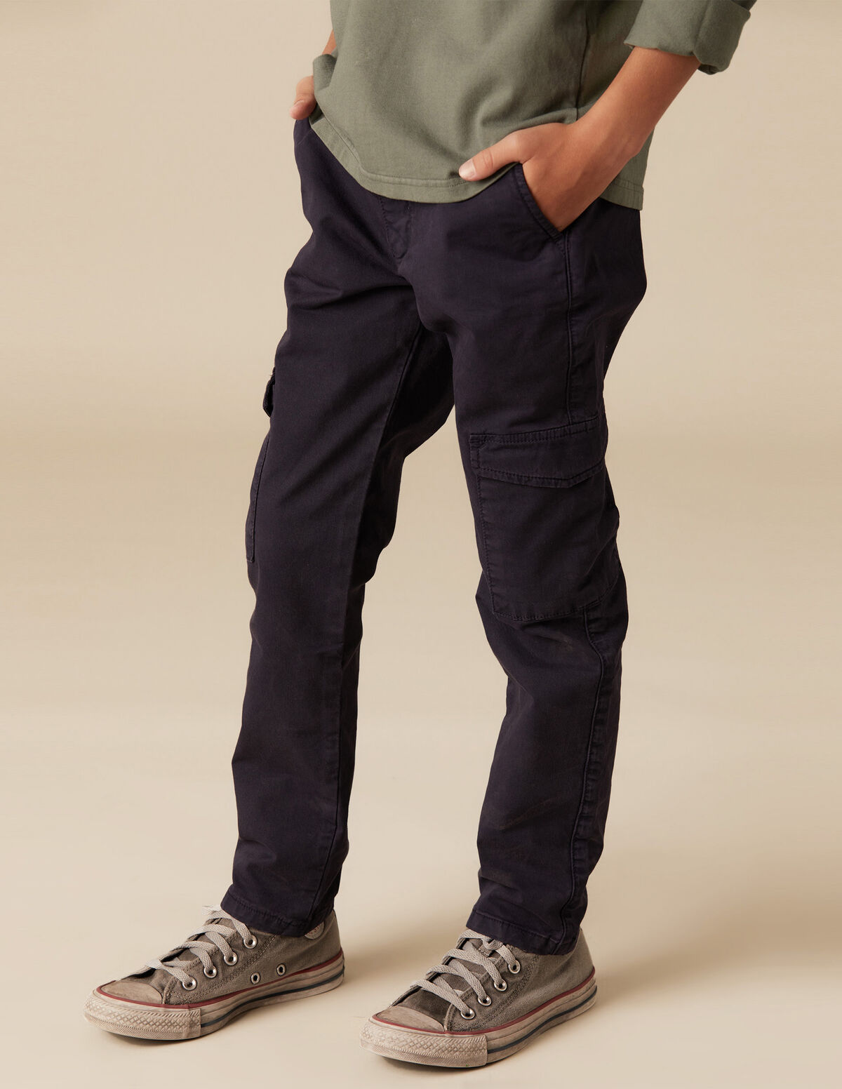 BLUE CARGO TROUSERS