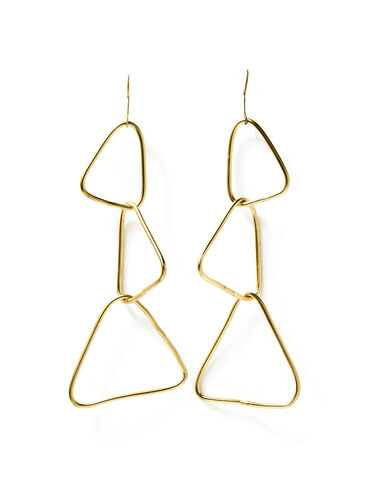 Large gold triangles earrings - View all > - Nícoli