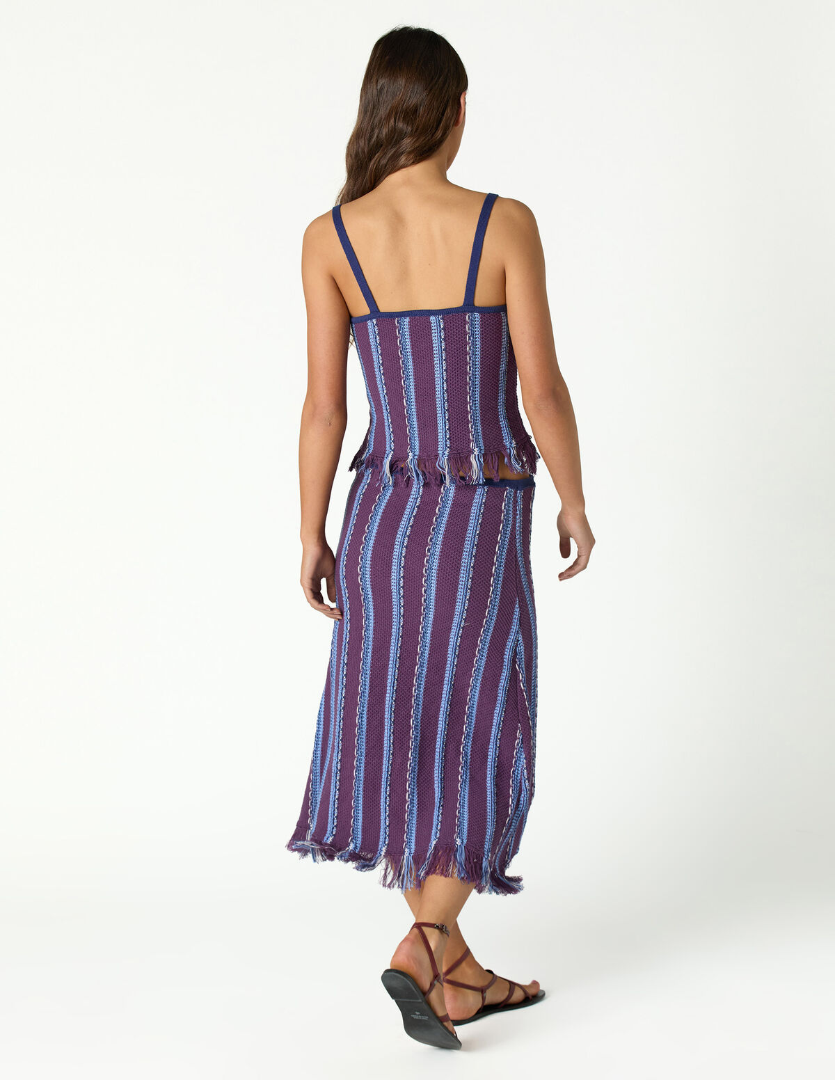 MULTICOLORED FRINGED SKIRT