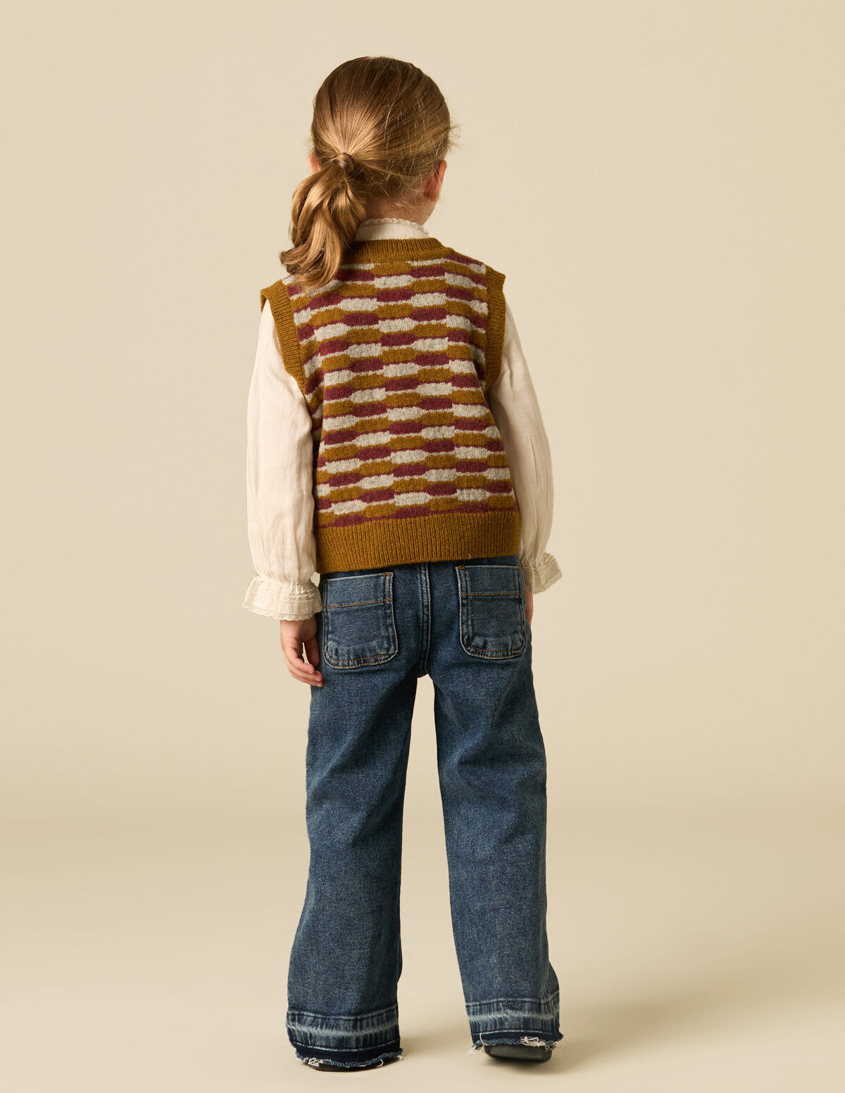BLUE WIDE-LED JEANS