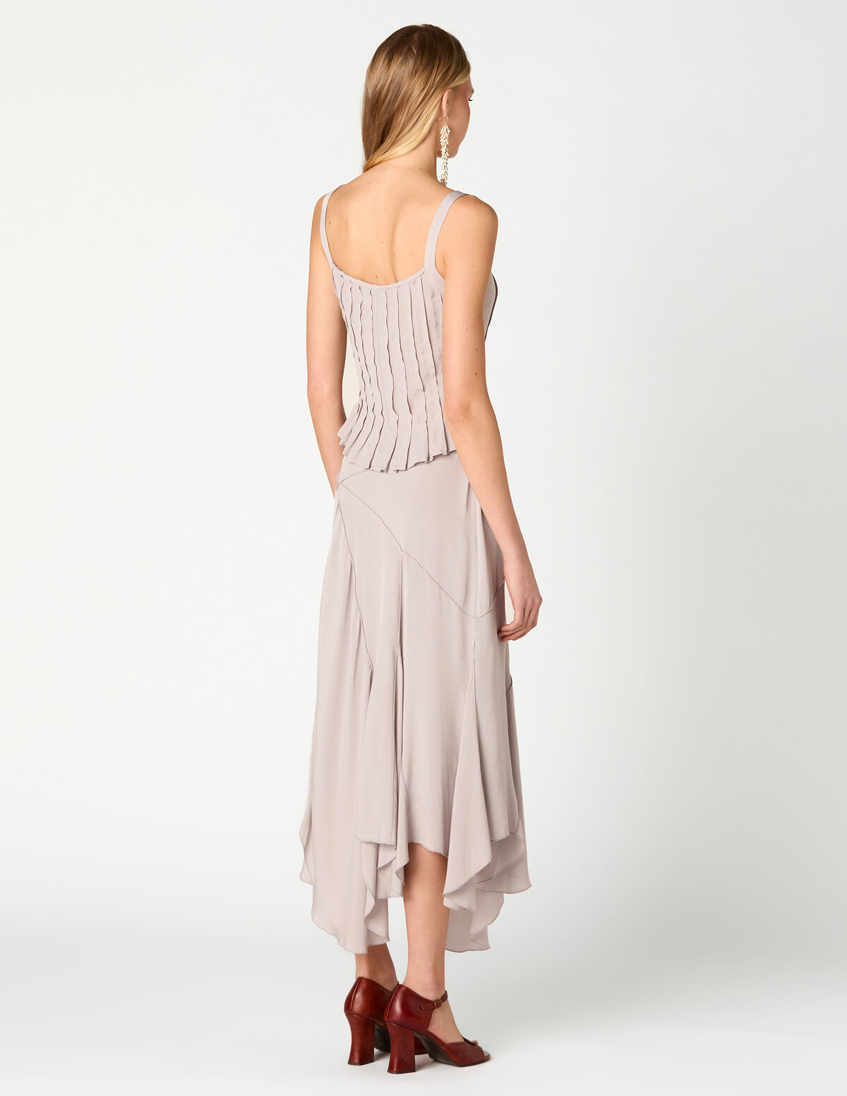 TOP AL&Ccedil;AS PREGAS CINZA CLARO