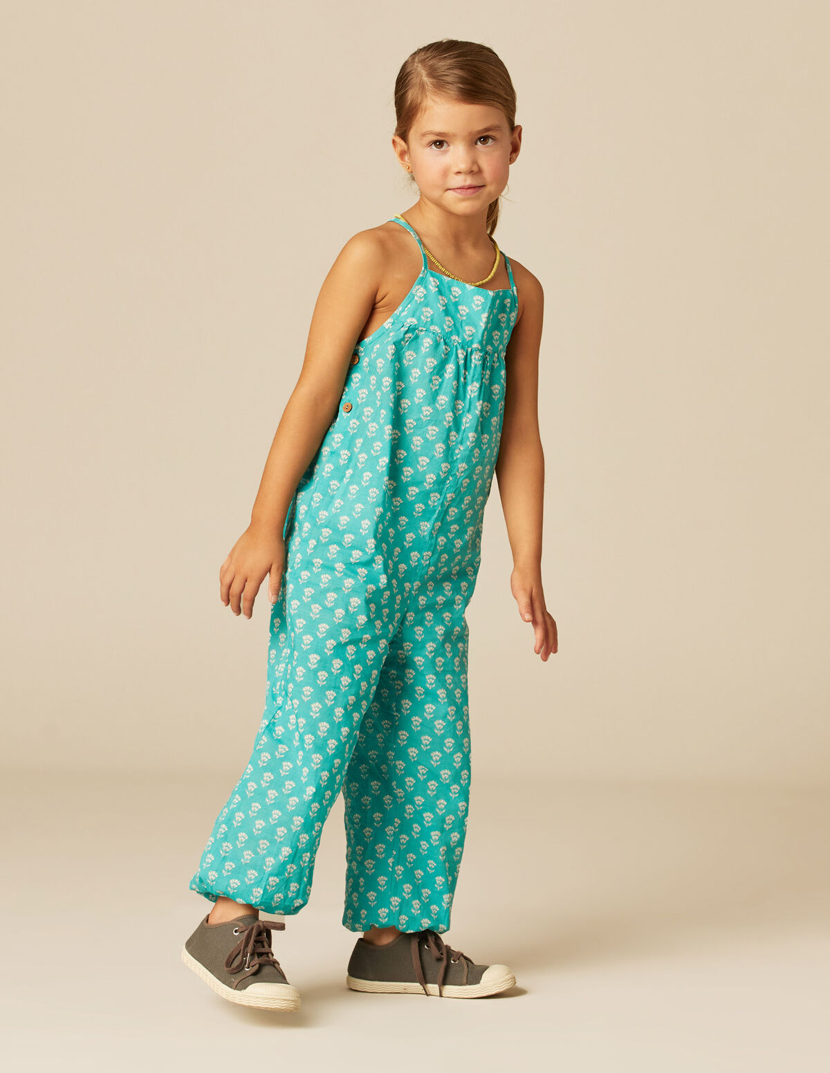 GREEN FLORAL JUMPSUIT