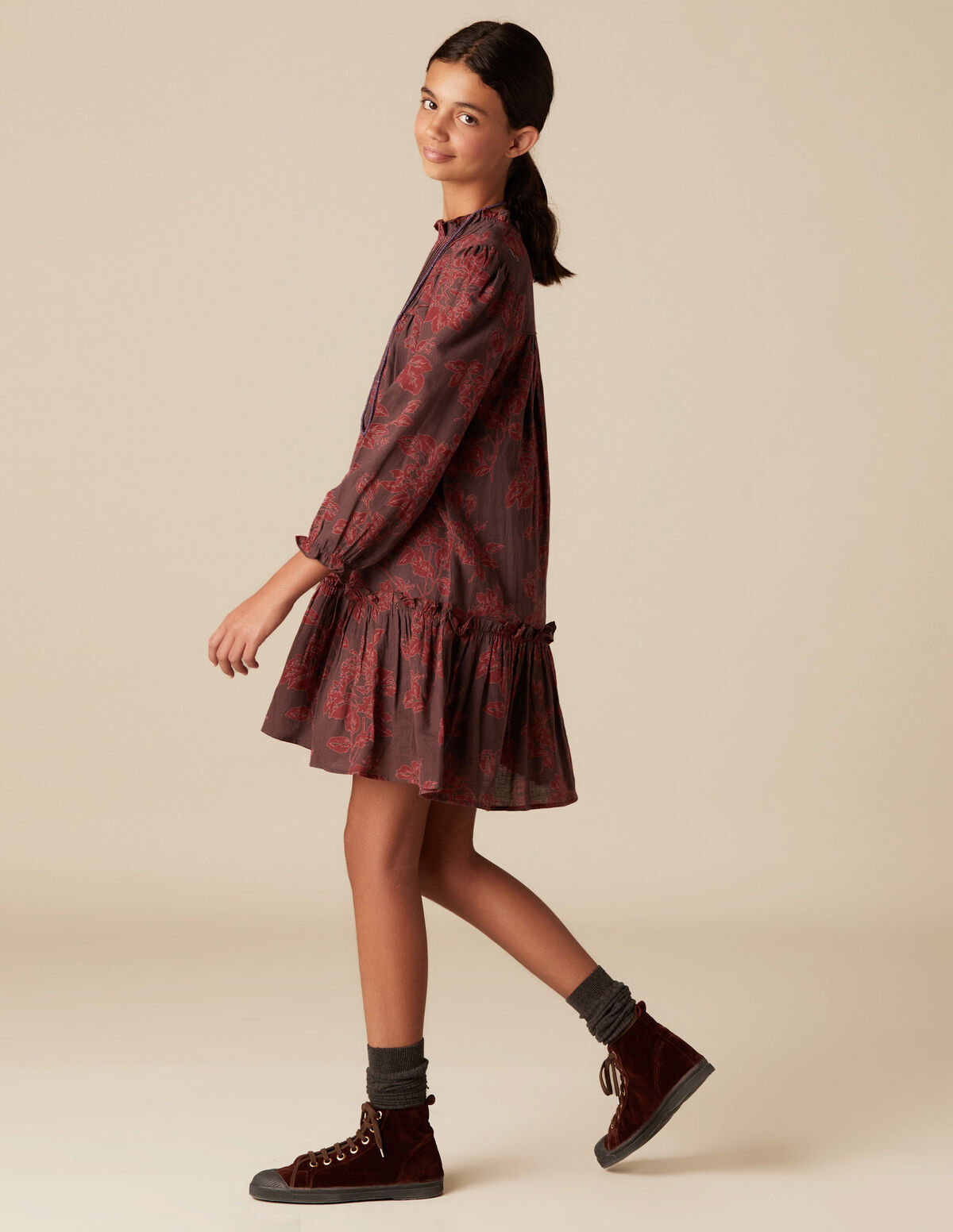 VESTIDO CONTRASTE ANTRACITE