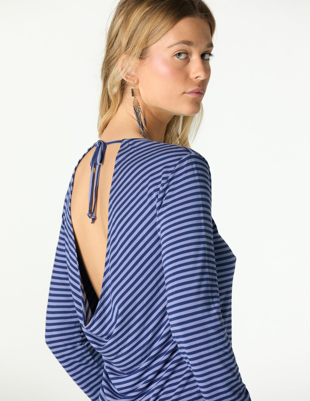 BLUE STRIPED T-SHIRT
