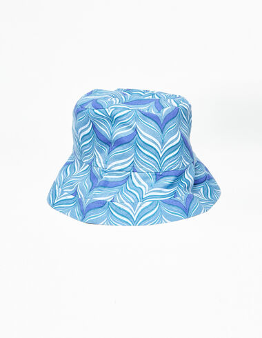 Blue herringbone hat - Hats - Nícoli