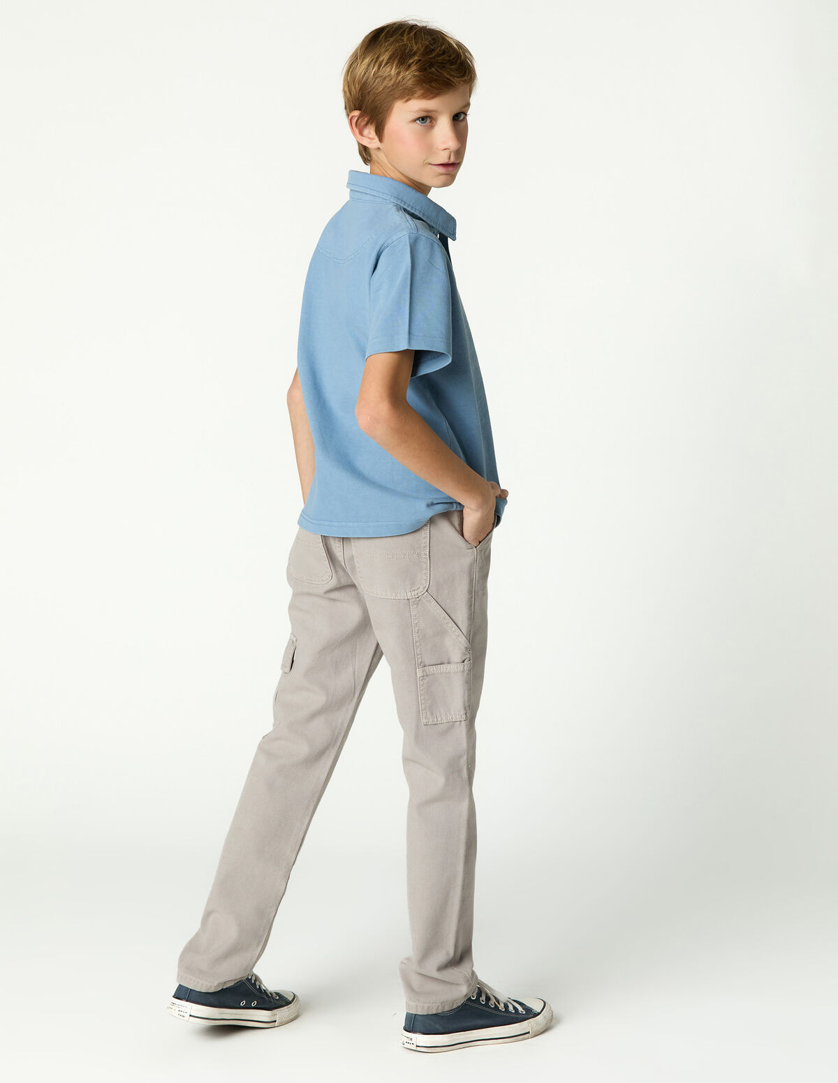 ANILINE BLUE 'NN' POLO SHIRT